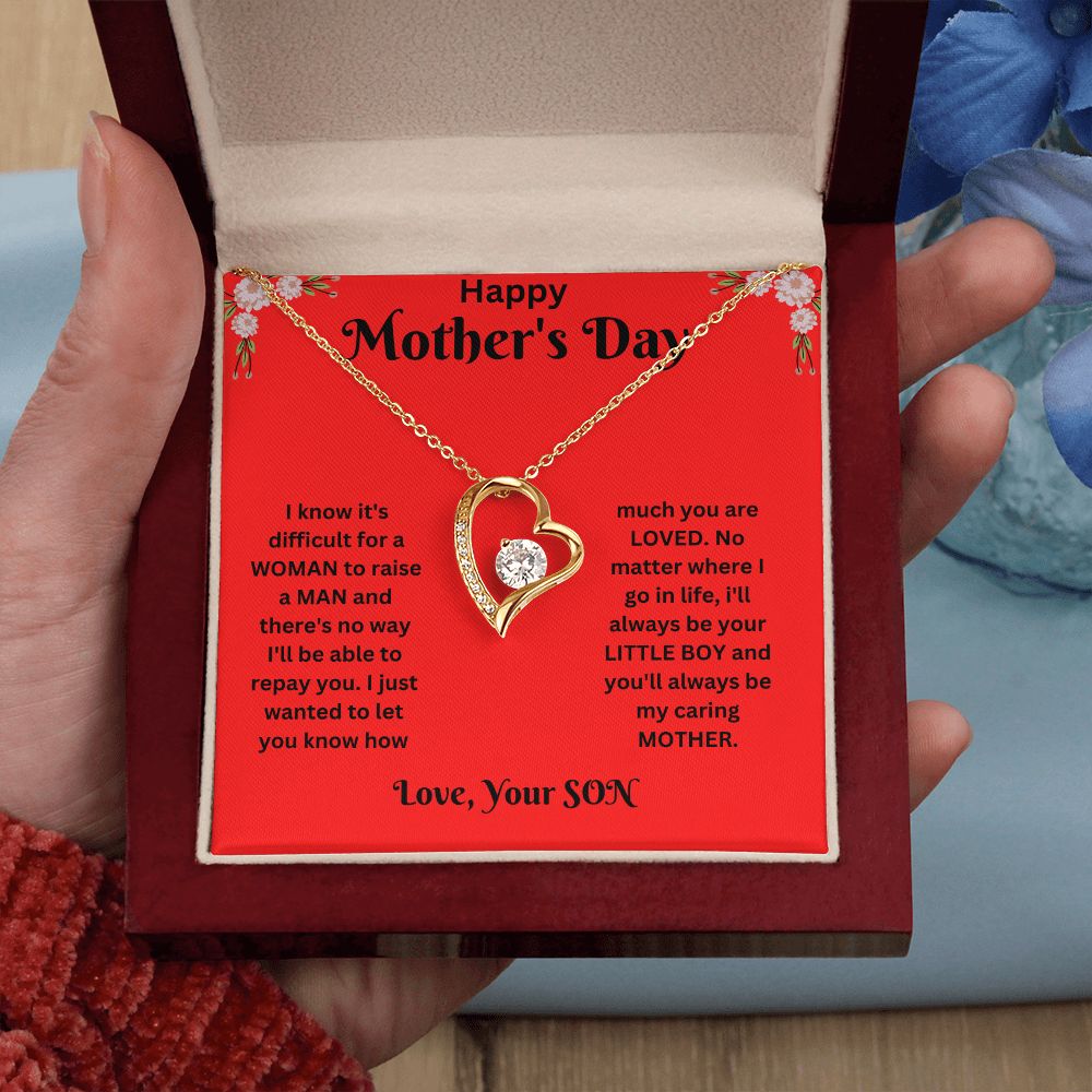 Forever Love Necklace - Mothers Day red