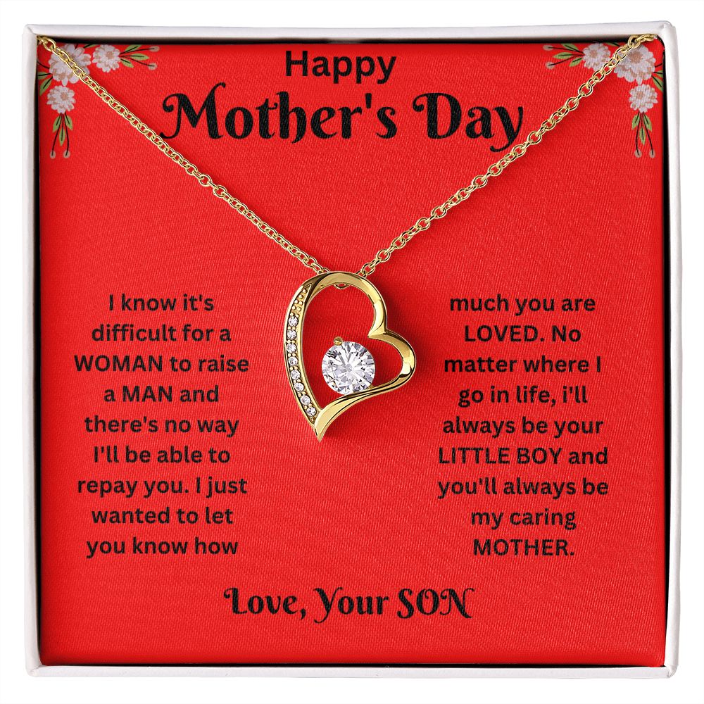 Forever Love Necklace - Mothers Day red