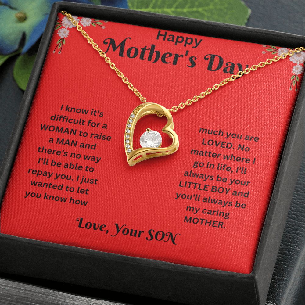 Forever Love Necklace - Mothers Day red