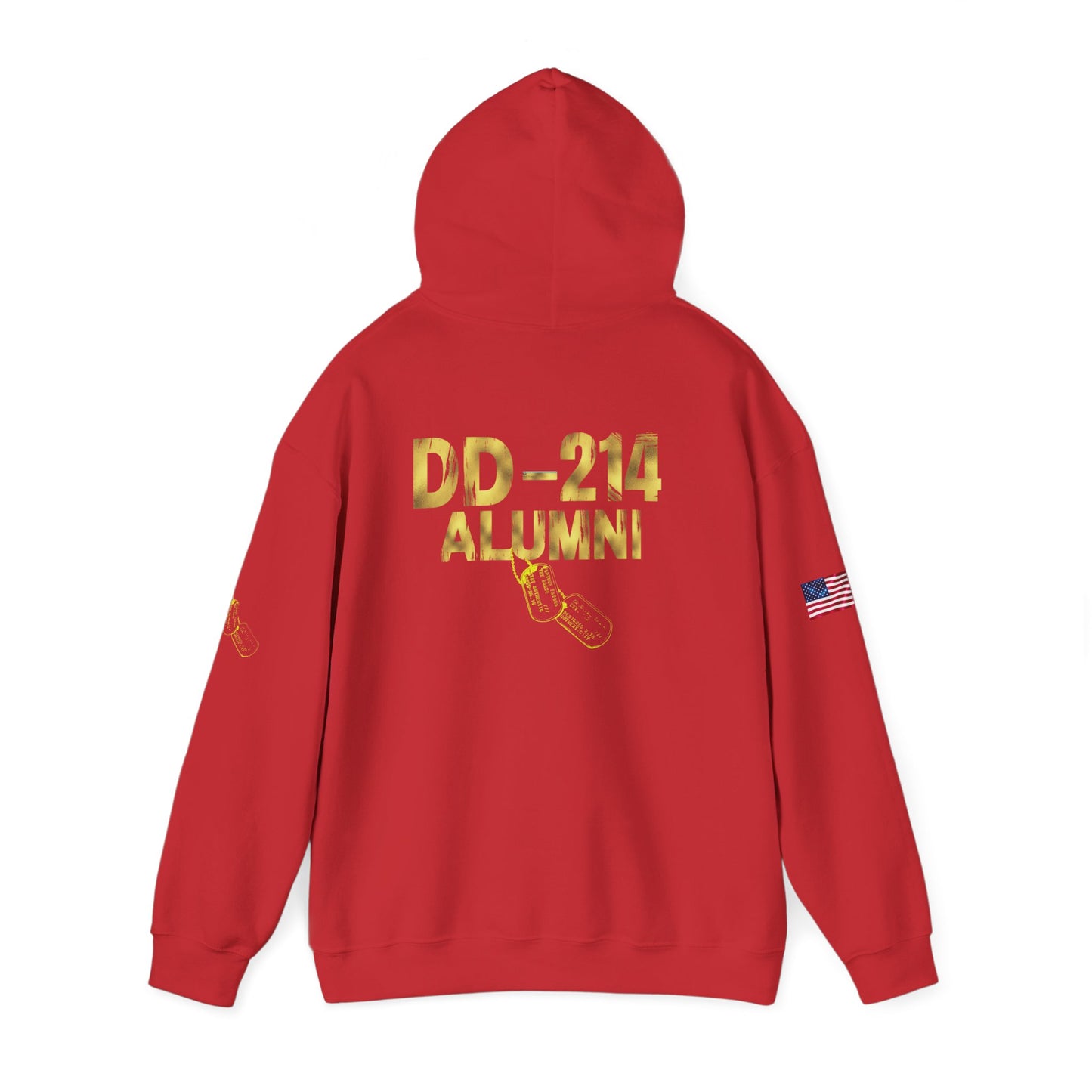 DD-214 Alumni Hoodie — Military Branches Tribute Pullover (Army, Navy, Air Force, Marine, Coast Guard)