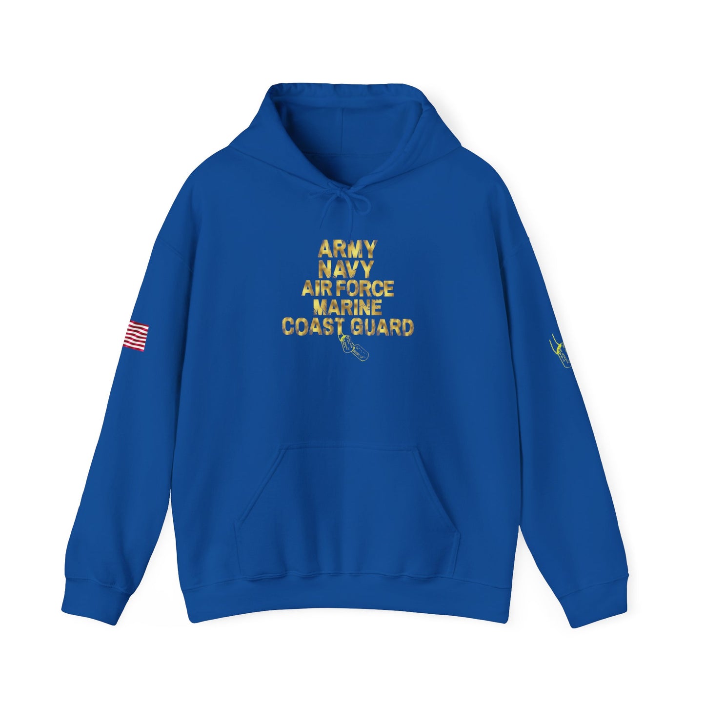 DD-214 Alumni Hoodie — Military Branches Tribute Pullover (Army, Navy, Air Force, Marine, Coast Guard)