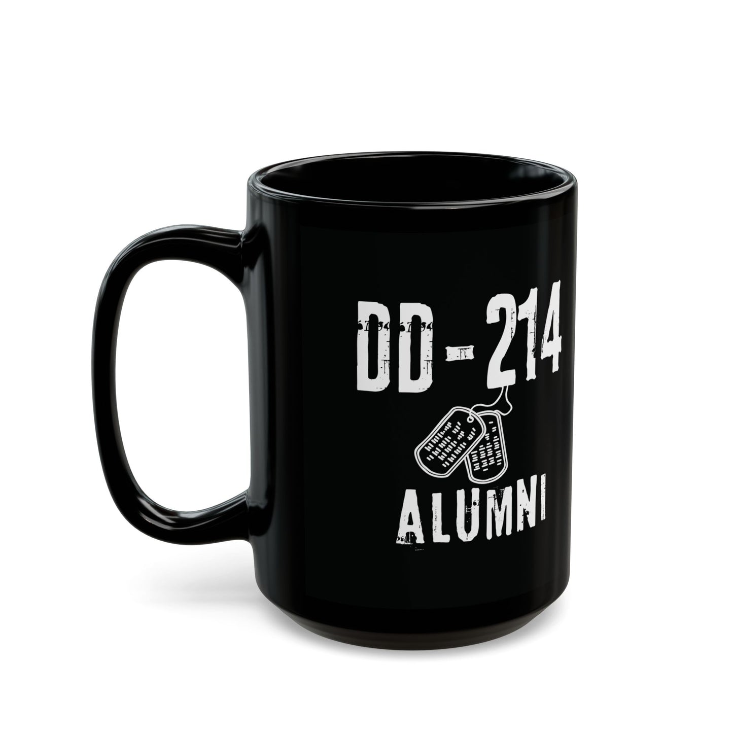 DD-214 Alumni | 15oz Coffee Mug | Military Gift | Veteran Appreciation | White letters