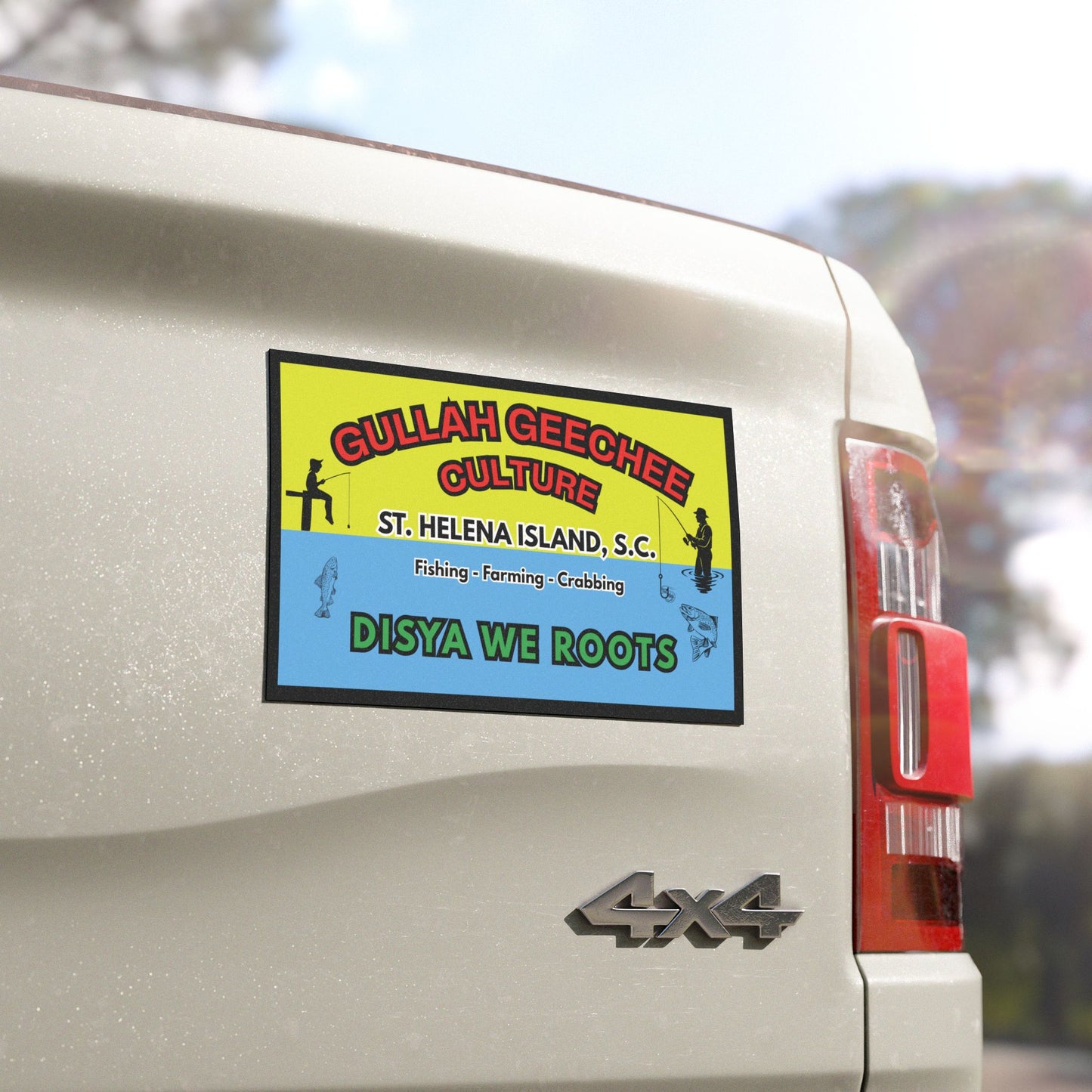 Gullah Geechee Culture Car Magnet — "Disya We Roots" St. Helena Island, SC