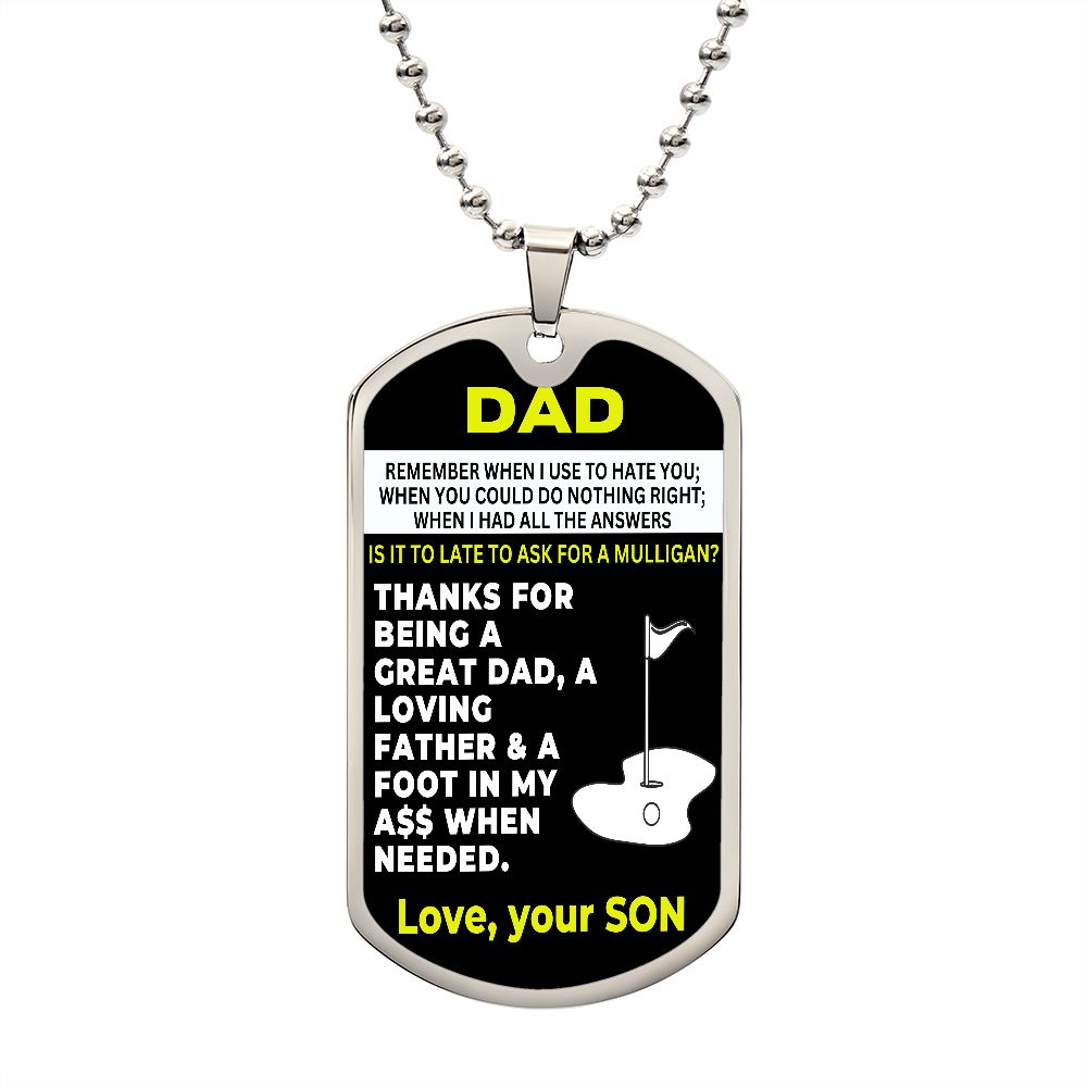 Son to DAD | Mulligan | Dog Tag