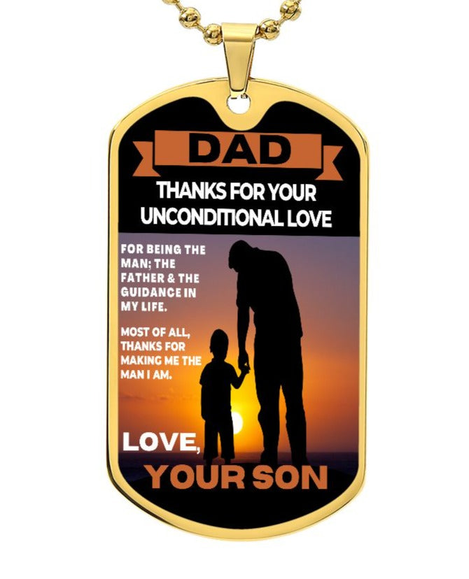 Son to Dad | Sunset | Dog Tag