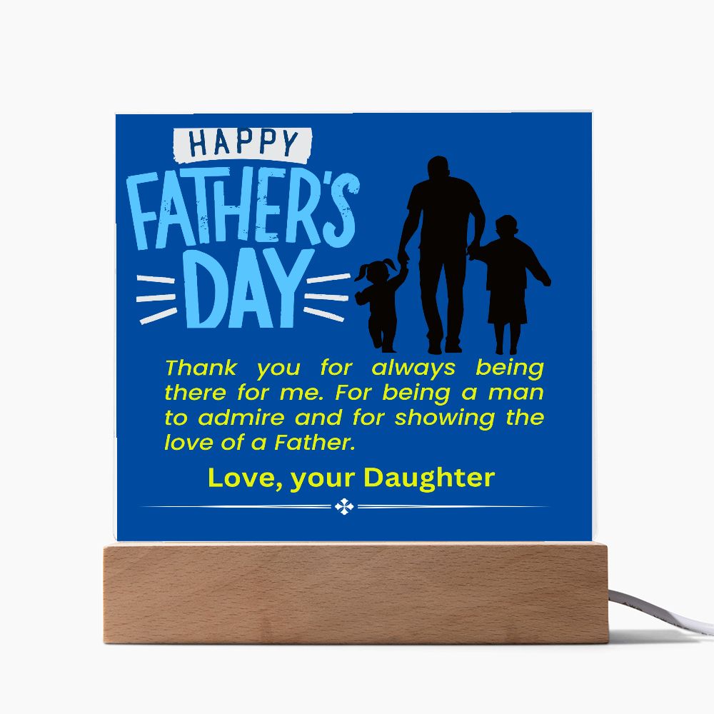 Fathers Day from Daughter - Acrylic Square