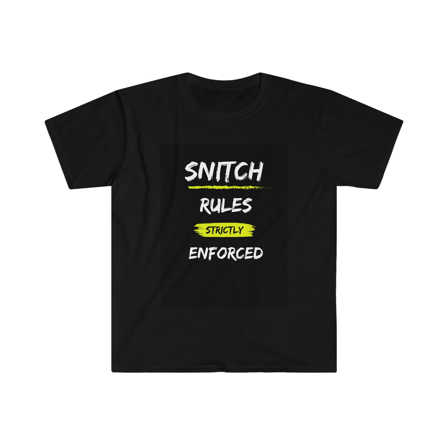 Snitch Rule | Yellow | Unisex Softstyle T-Shirt