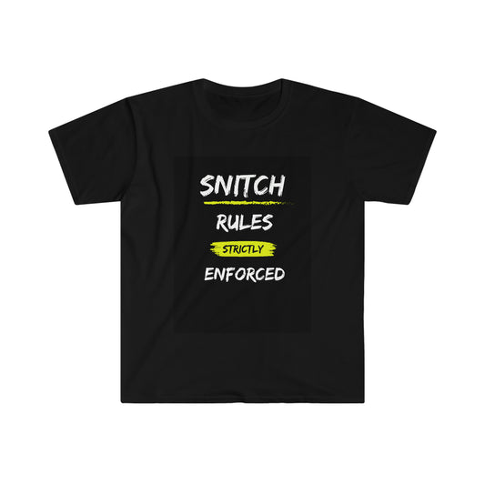 Snitch Rule | Yellow | Unisex Softstyle T-Shirt