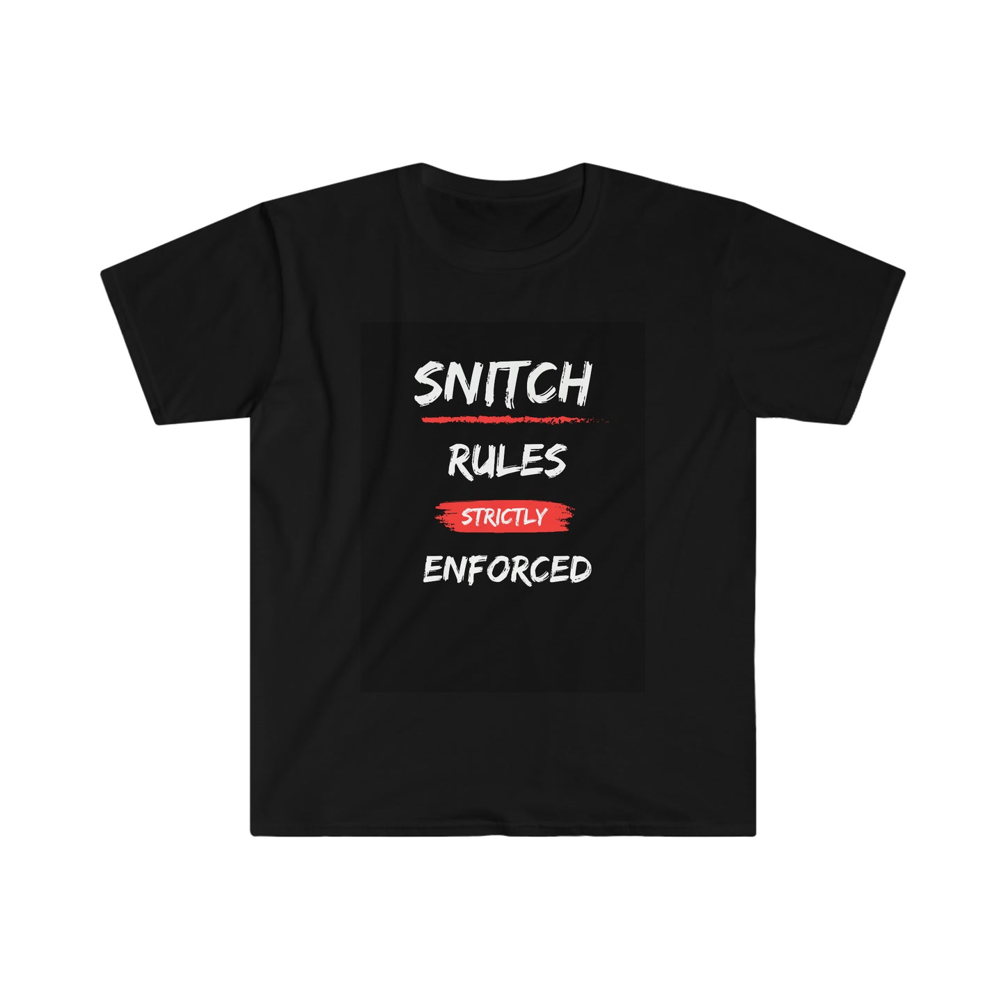 Snitch Rule | Red | Unisex Softstyle T-Shirt