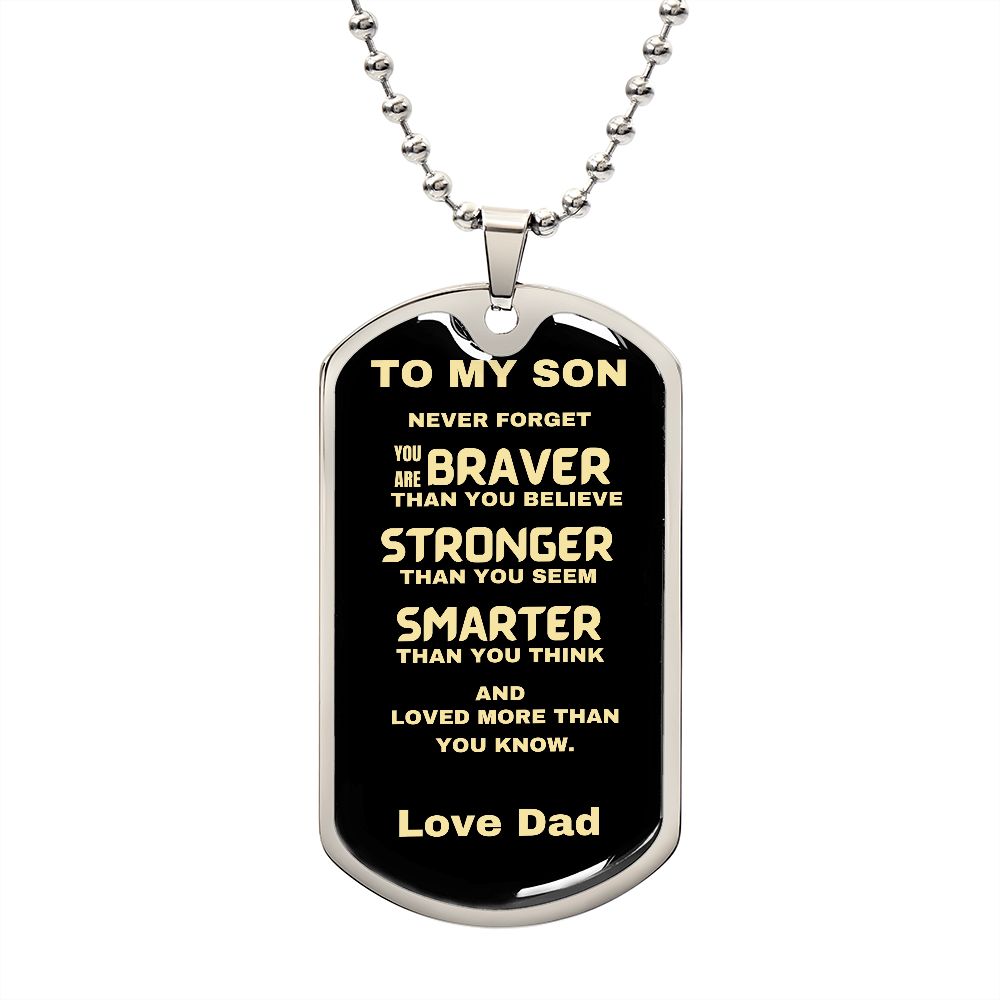 DOG TAG | TO MY SON gold