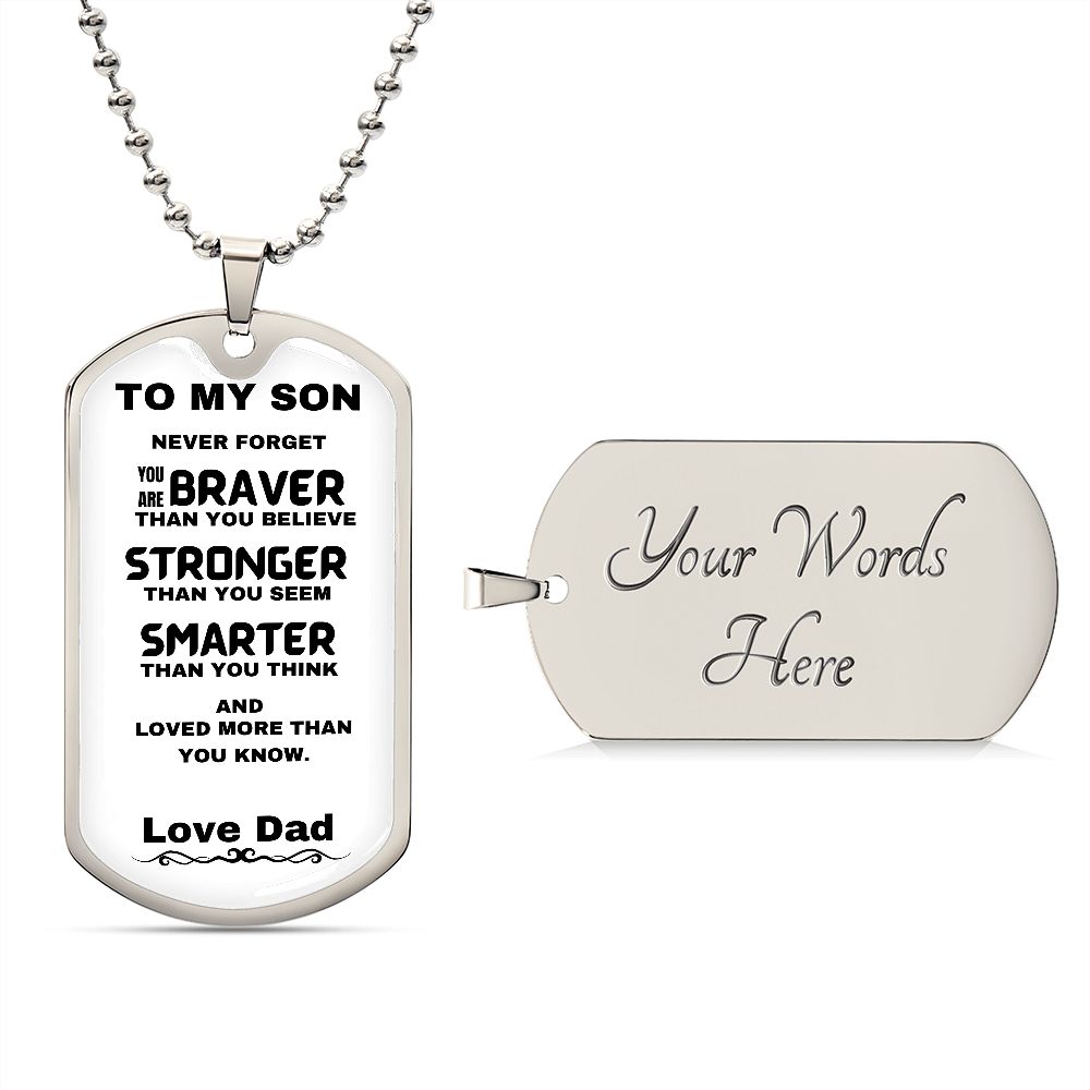 DOG TAG | TO MY SON