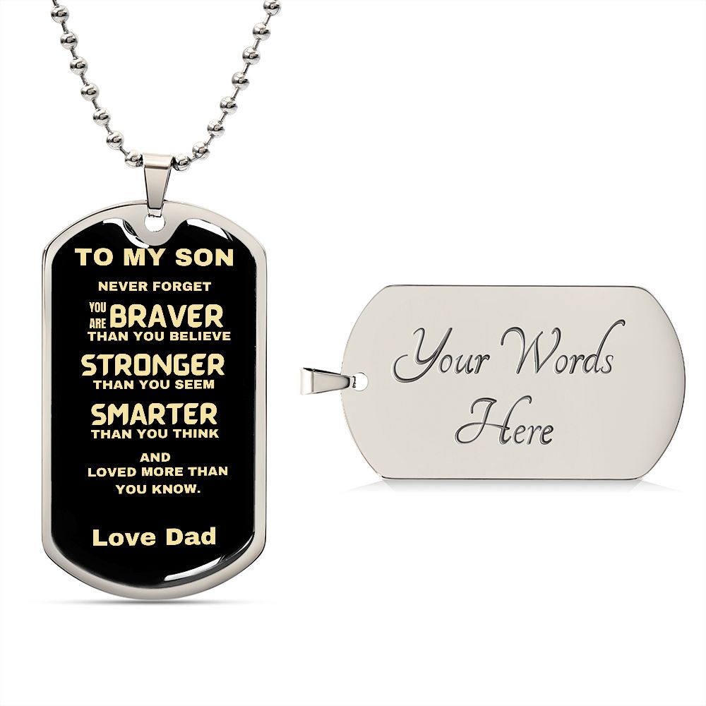 DOG TAG | TO MY SON gold