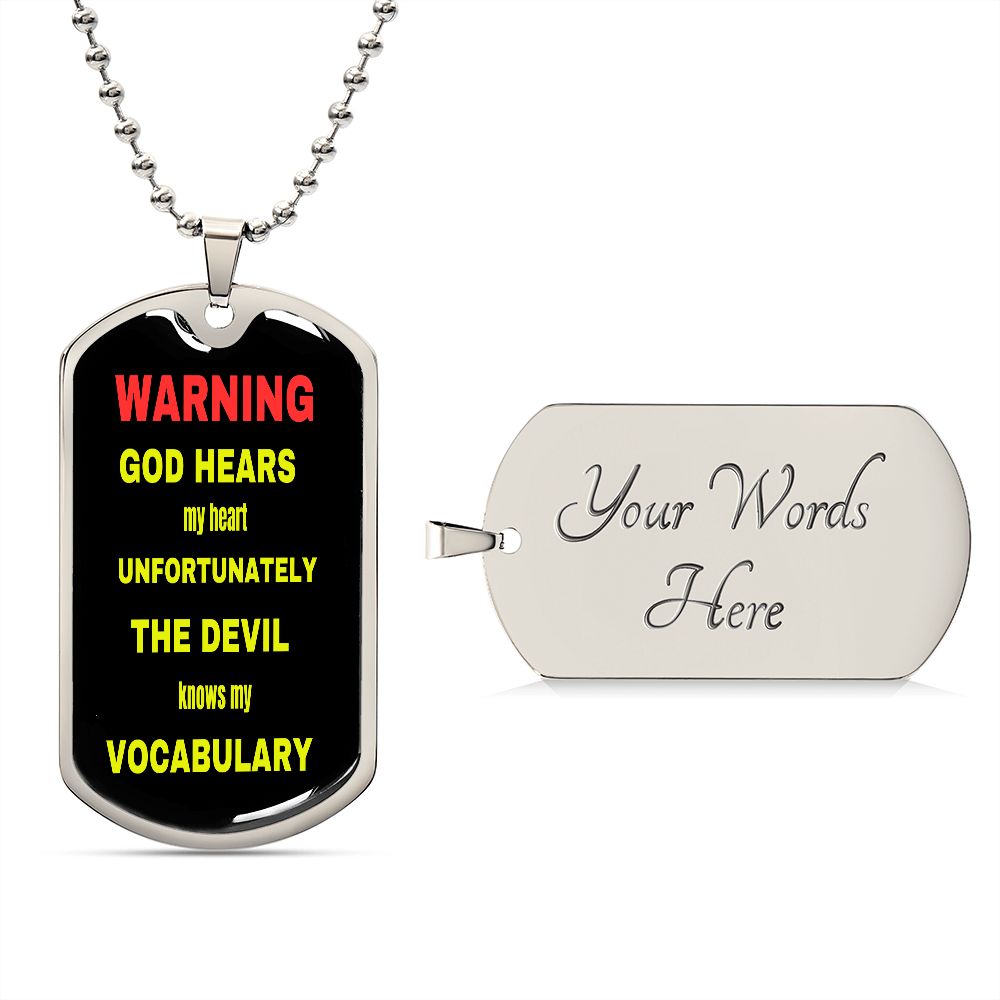 Dog Tag | God Hears my Heart