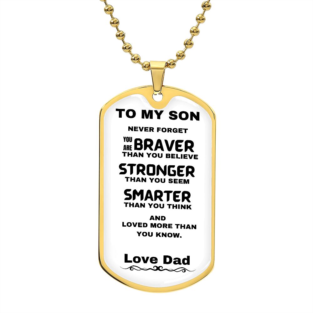 DOG TAG | TO MY SON