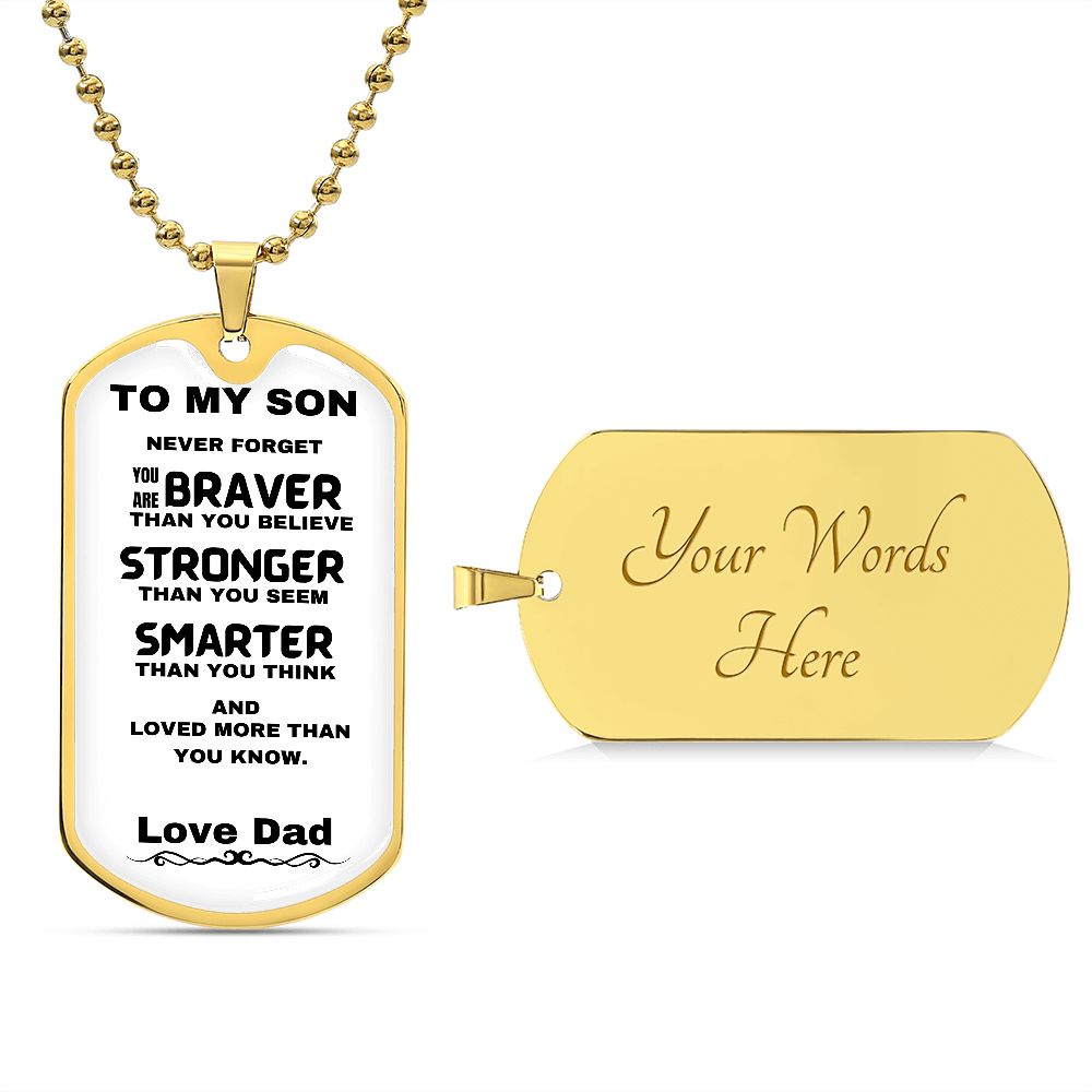 DOG TAG | TO MY SON
