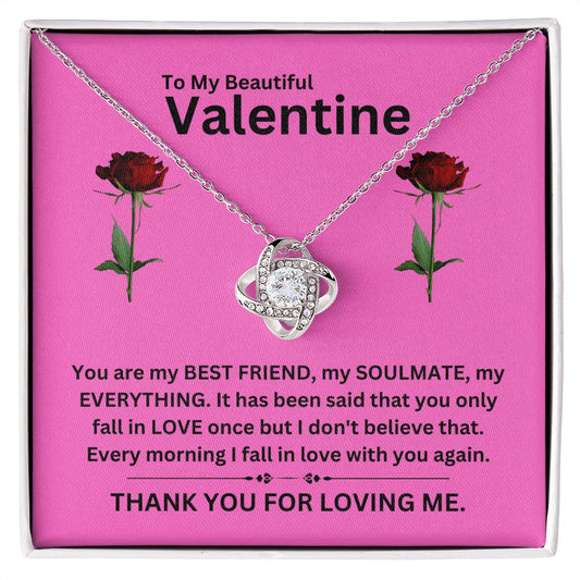 Love Knot Necklace | Valentine purple
