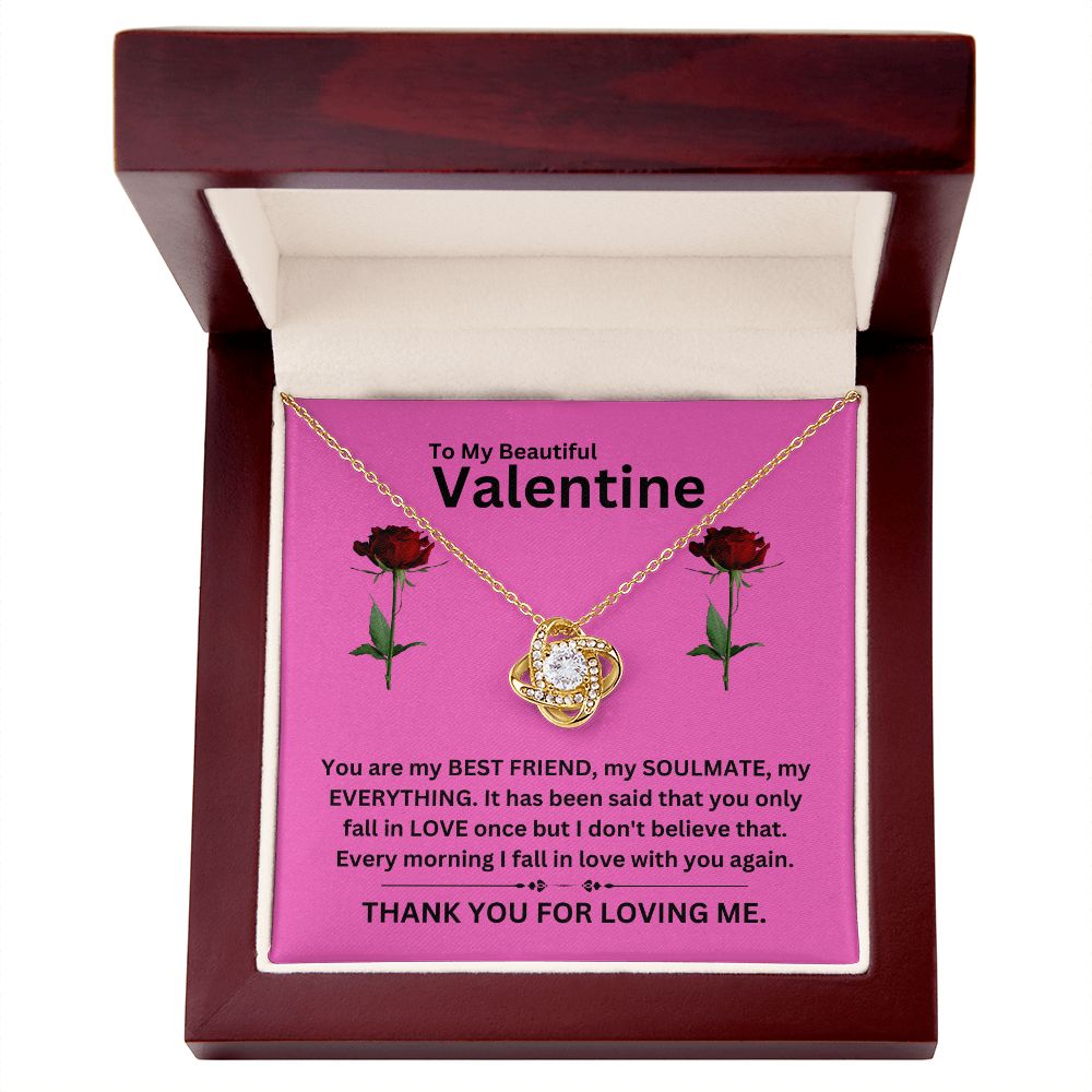 Love Knot Necklace | Valentine purple