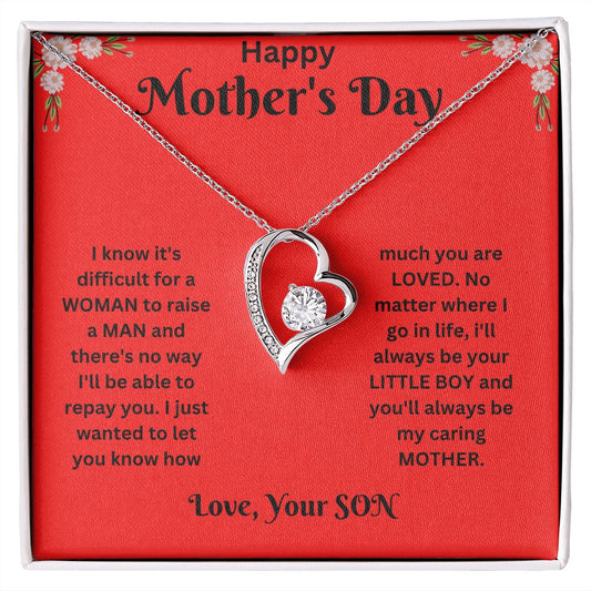 Forever Love Necklace - Mothers Day red