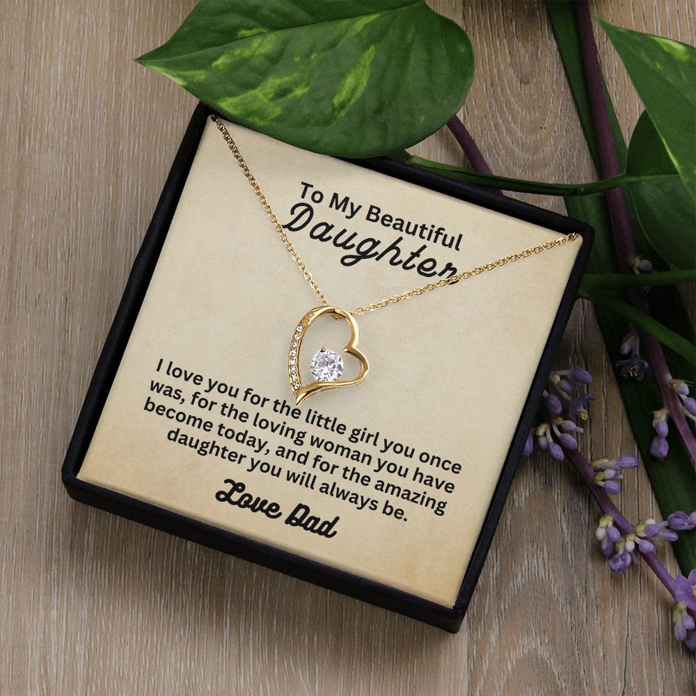 My Beautiful Daughter from Dad | Forever Love Necklace