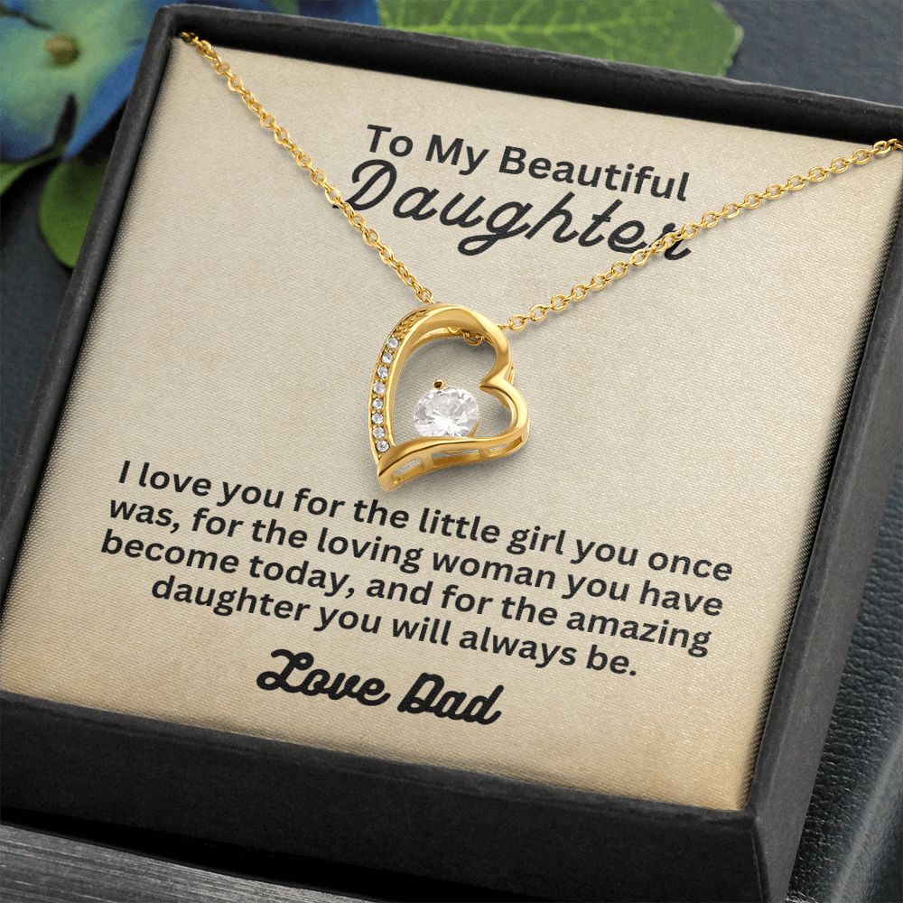 My Beautiful Daughter from Dad | Forever Love Necklace